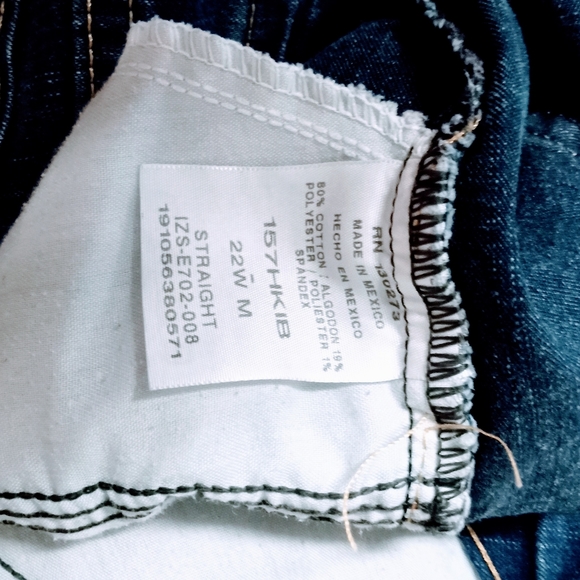 Riders by Lee straight leg plus size 22W M 31" IS - Picture 9 of 10